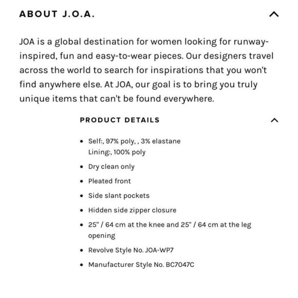 J.O.A. New with tag Printed Ivory green Wide - Picture 16 of 16